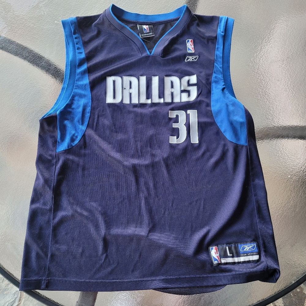 Vintage Dallas Mavericks Terry #31 Jersey Em Reebok  Navy Blue NBA Jersey